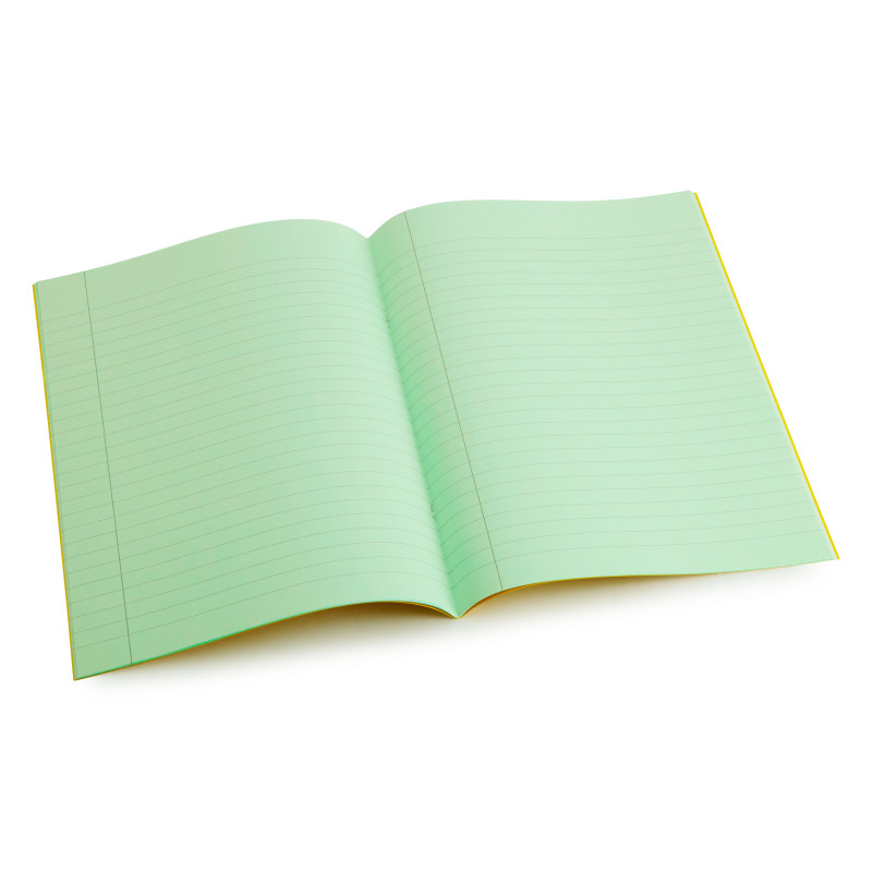 Open Tinted Exercise Books Example