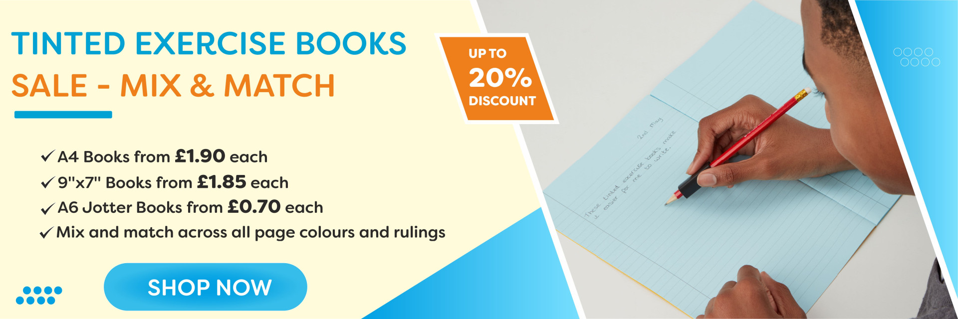 Tinted Exercise Books