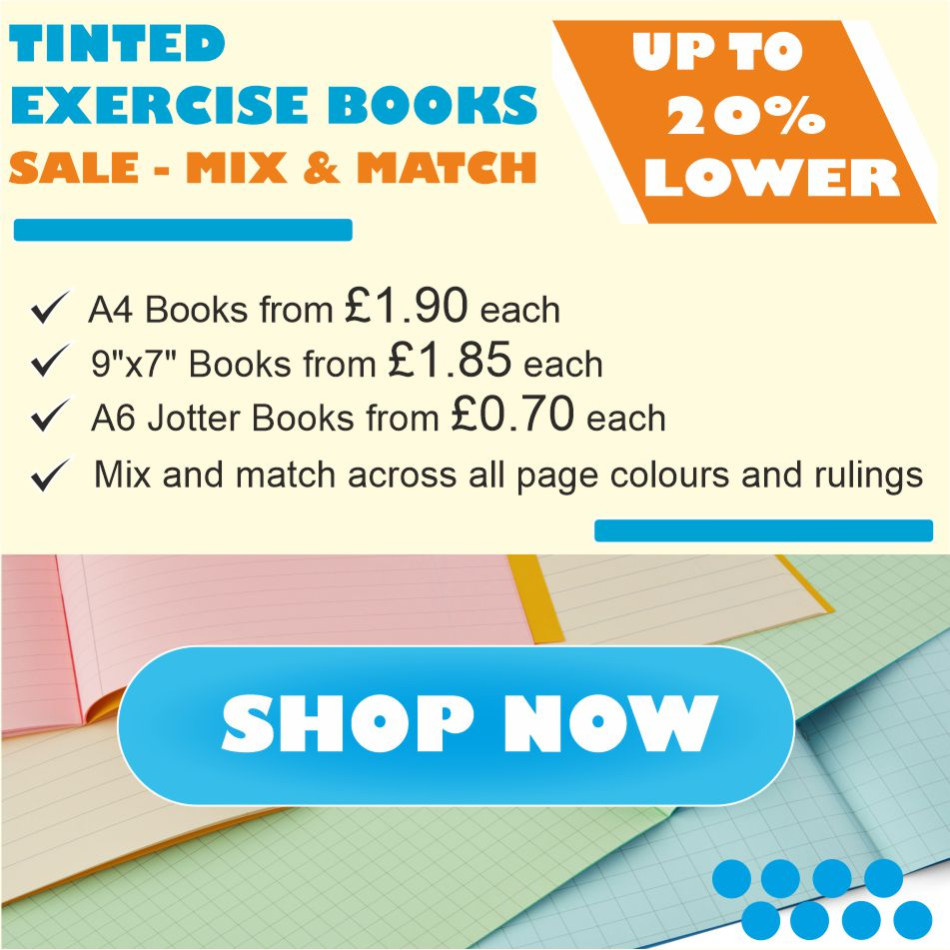 Tinted Exercise Books