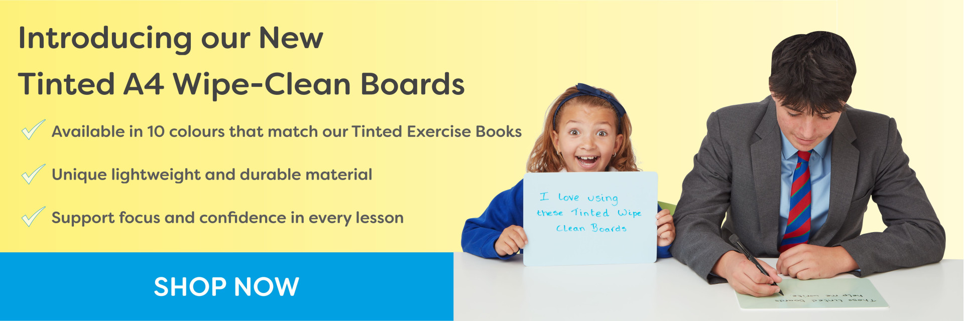 Tinted A4 Wipe Clean Boards