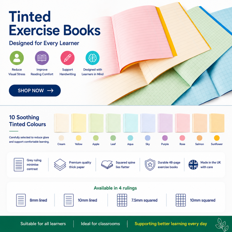 Tinted Exercise Books