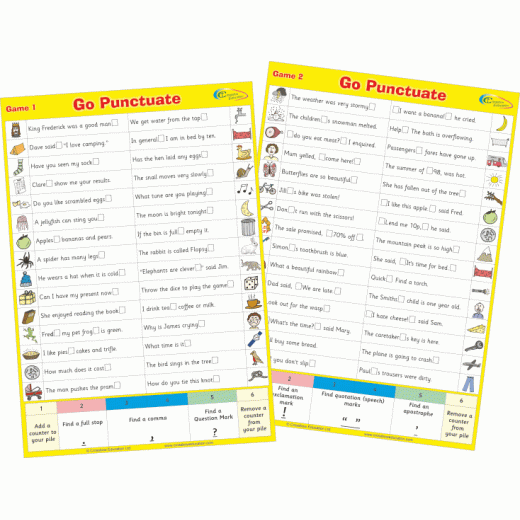 Two board games for punctuation