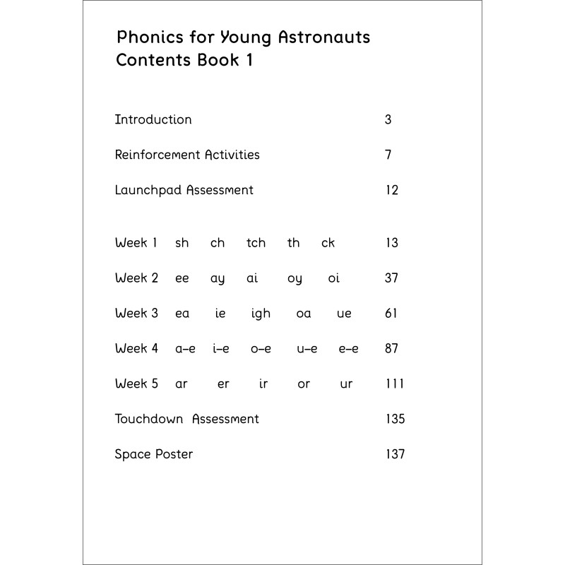 Book 1 Contents Page