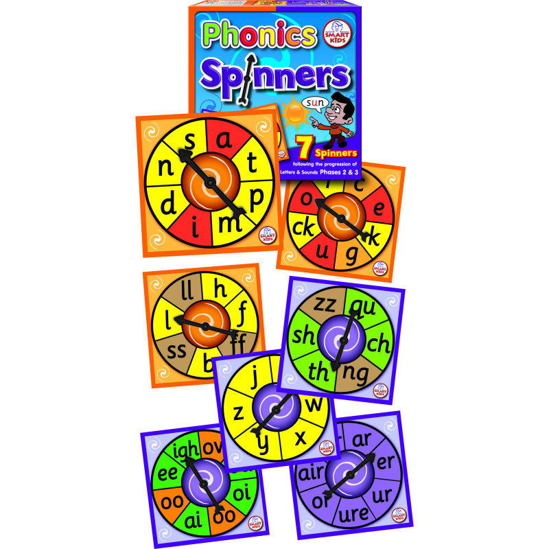 Phonic spinner set. Colourful, multisensory, good for dyslexia
