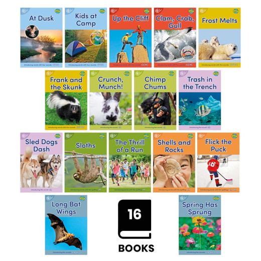 16 book decodable synthetic phonics readers set