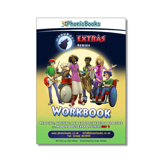 Moon Dogs Extras workbook. CVC activities for older readers.