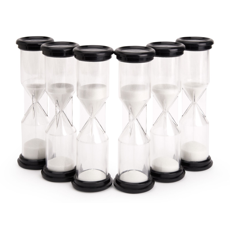 Pack of six one minute timers