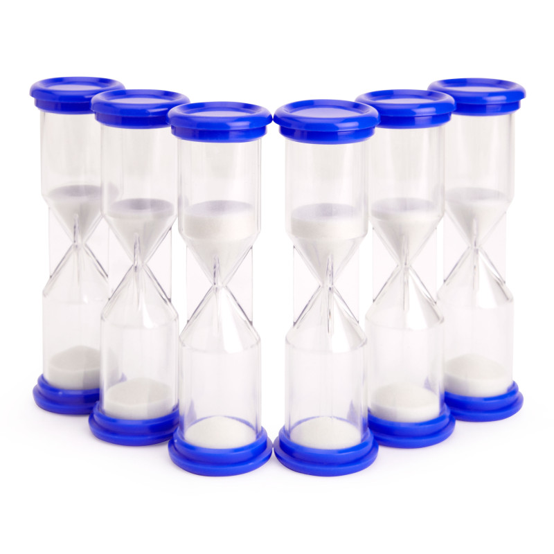 Pack of six two minute timers