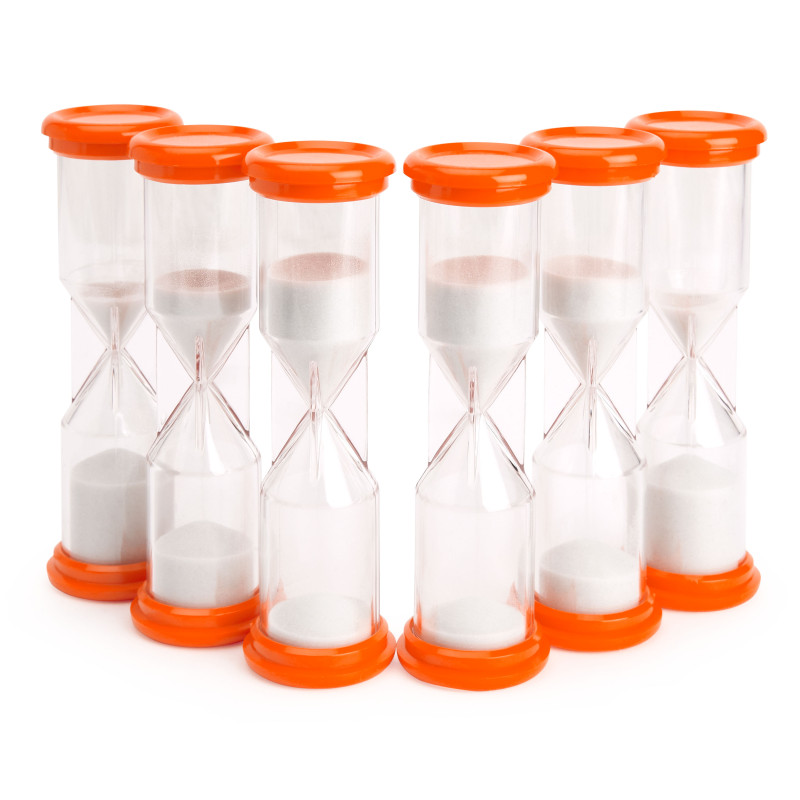 Pack of six five minute timers