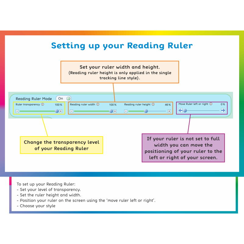 How to set up your Reading Ruler