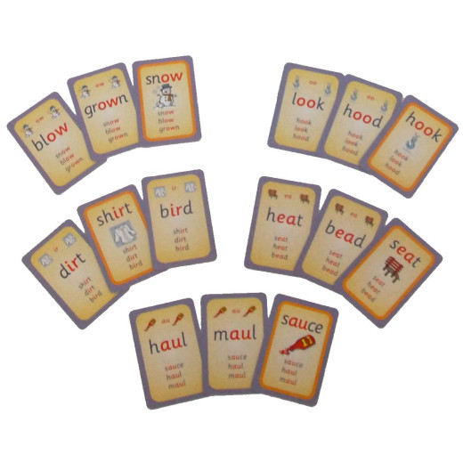 Vowel digraphs phonics card game