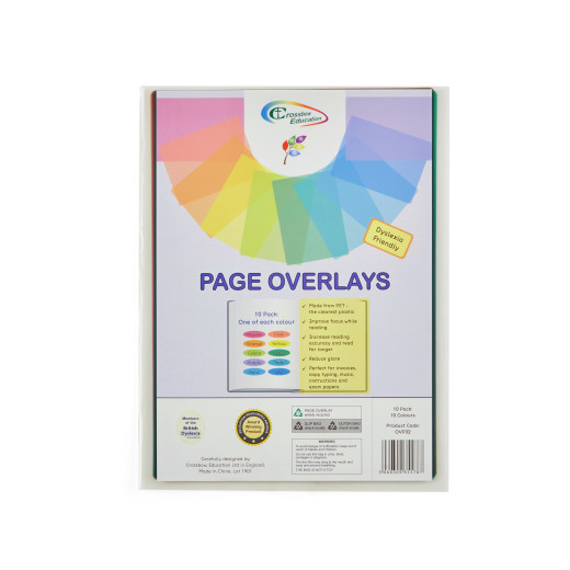 Visual Stress Relief Dyslexia Reading Aid PVC Sheets 4x Green Overlay A5 Pack 