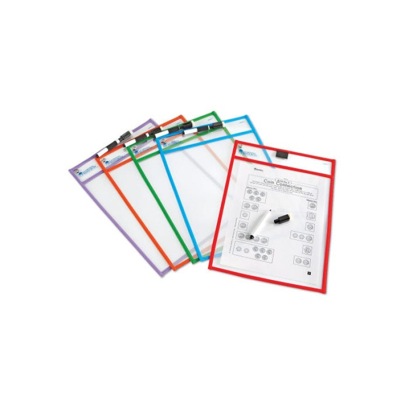 Write and Wipe Pockets - 5 in set