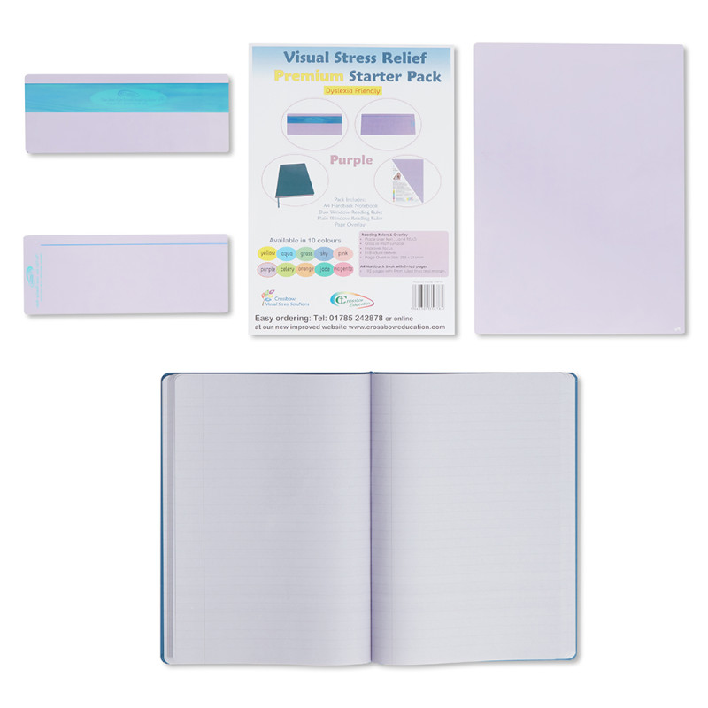 Purple Premium Starter Pack for Visual Stress & Dyslexia