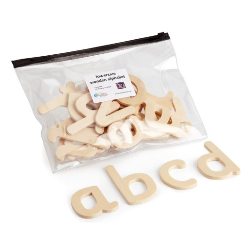 Thin Wooden Letters, 1-1/2-Inch, Natural, 26-Piece