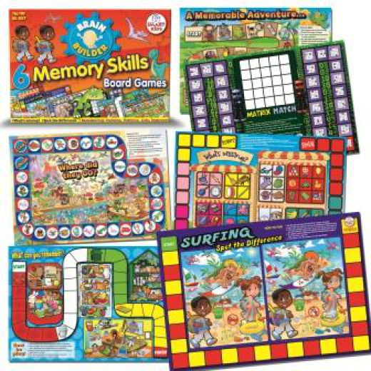 Six memory skills board games