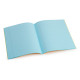 Standard size (9 inch x 7 inch) tinted exercise book - Aqua 10mm lined with margin