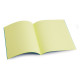 Standard size (9 inch x 7 inch) tinted exercise book - Yellow 7.5mm squared